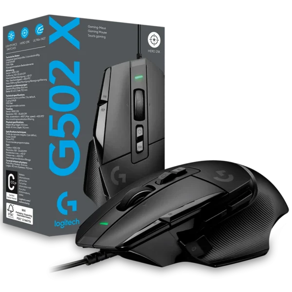 MOUSE ALAMBRICO GAMER LOGITECH G502X NEGRO