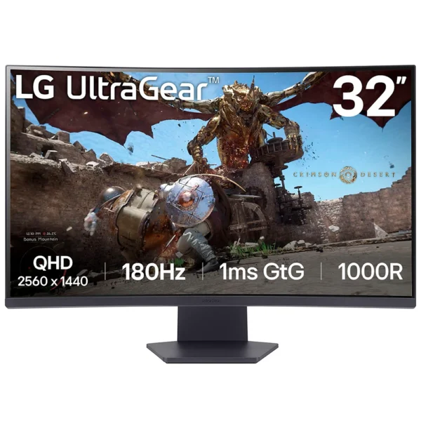 32" LG MONITOR CURVO GAMER ULTRAGEAR QHD