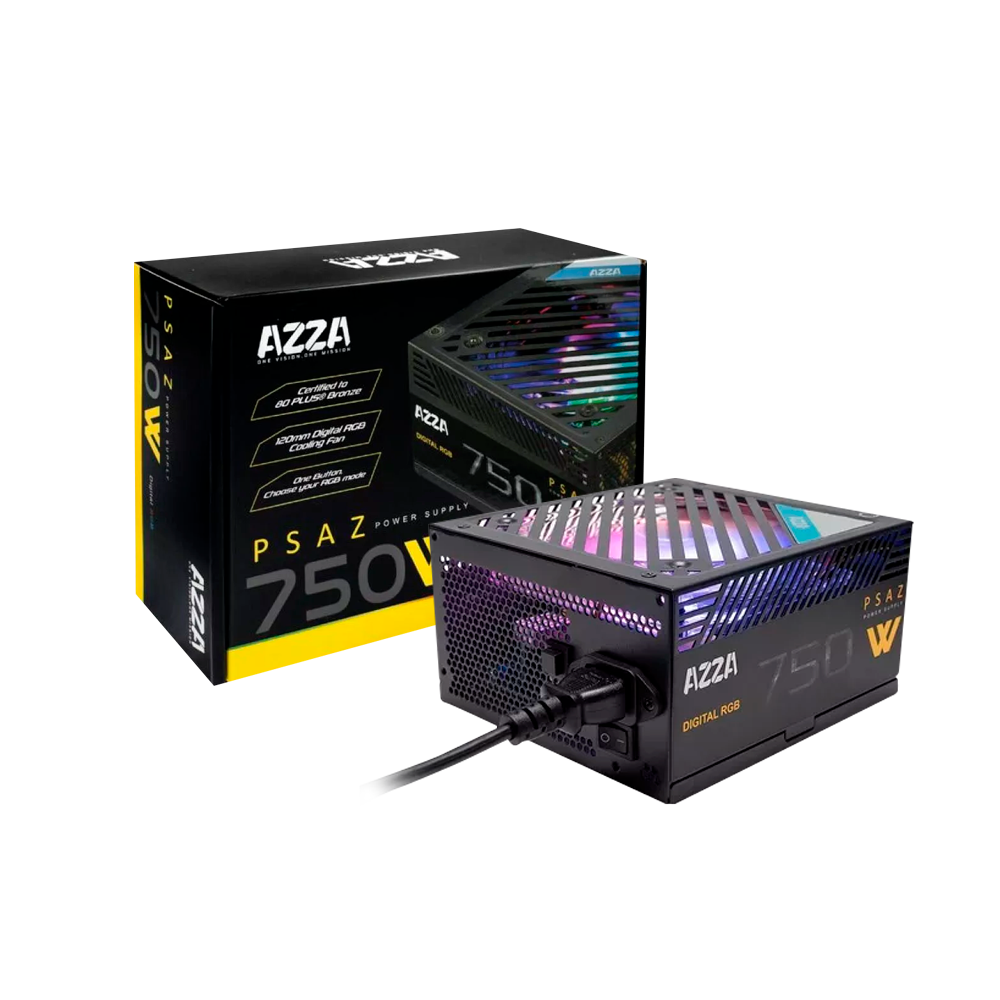 FUENTE-AZZA-750W-80-BRONZE-RGB FUENTE AZZA 750W 80 PLUS BRONCE RGB - Imagen 1