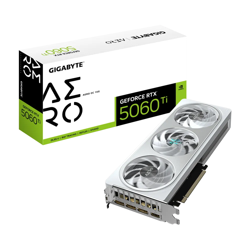 1000 RTX 5060 TI 16GB GIGABYTE AERO BLANCA 3 FAN - Imagen 1