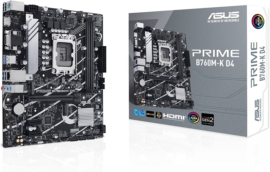 81kgijNWmLL._AC_UF894,1000_QL80_ BOARD ASUS PRIME B760M-K D4 AM4 - Imagen 1