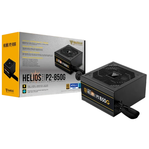 FUENTE DE PODER GAMDIAS HELIOS P2-850G 80 PLUS GOLD (FULL MODULAR)