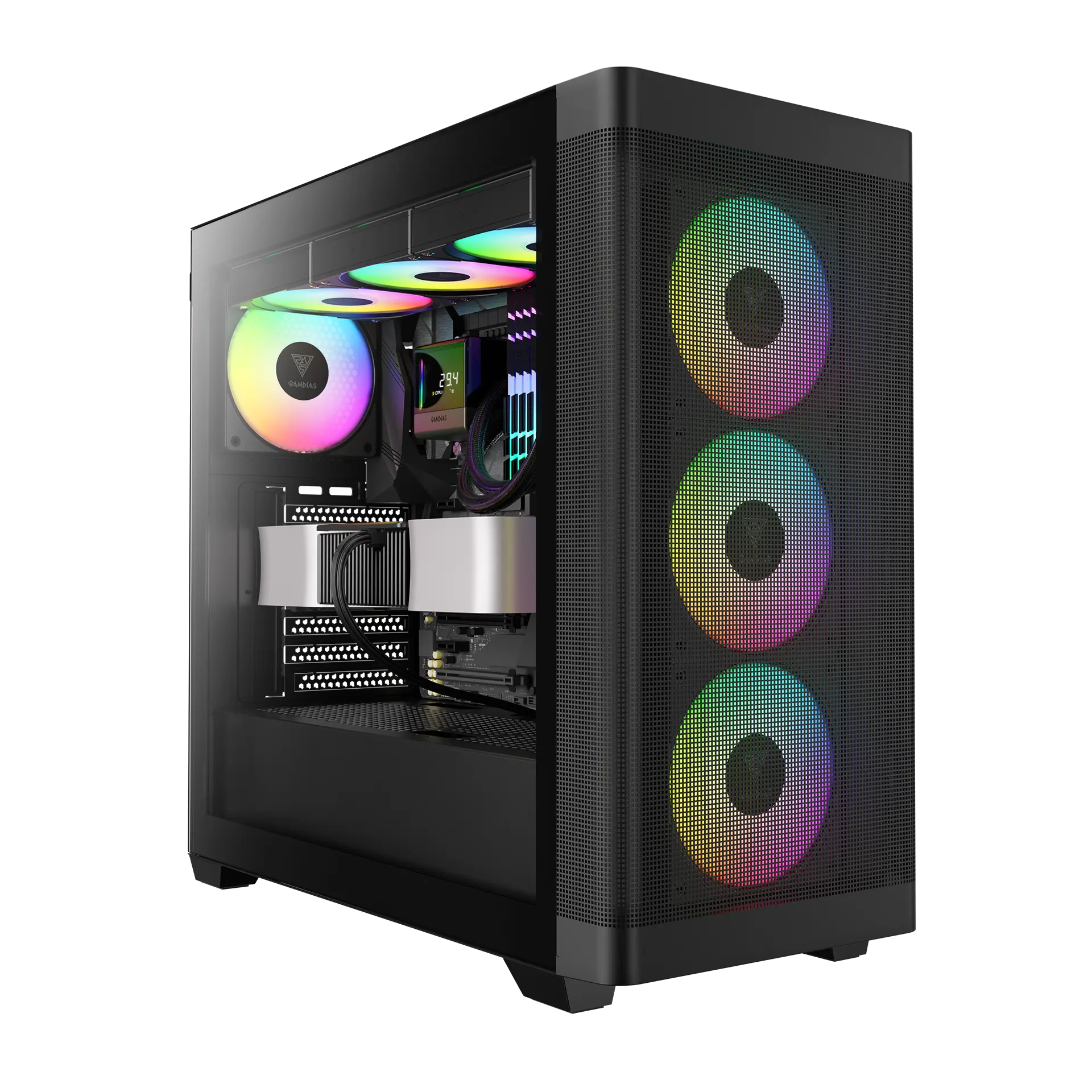 ATHENA_M3_Slogan CHASIS MID-TOWER GAMDIAS ATHENA M3 NEGRA - Imagen 1
