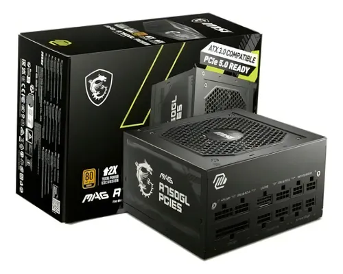 FUENTE MSI MAG A750GL PCIE5 750W 80 PLUS GOLD