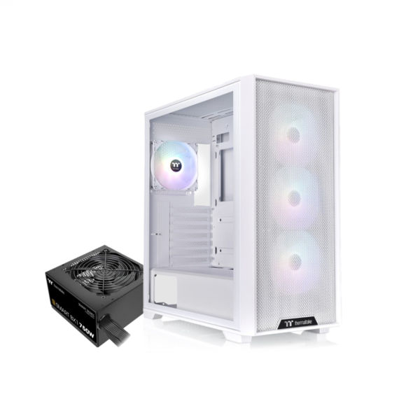 CAJA THERMALTAKE H390 TG ARGB 4FAN 750W BRONZE WHITE