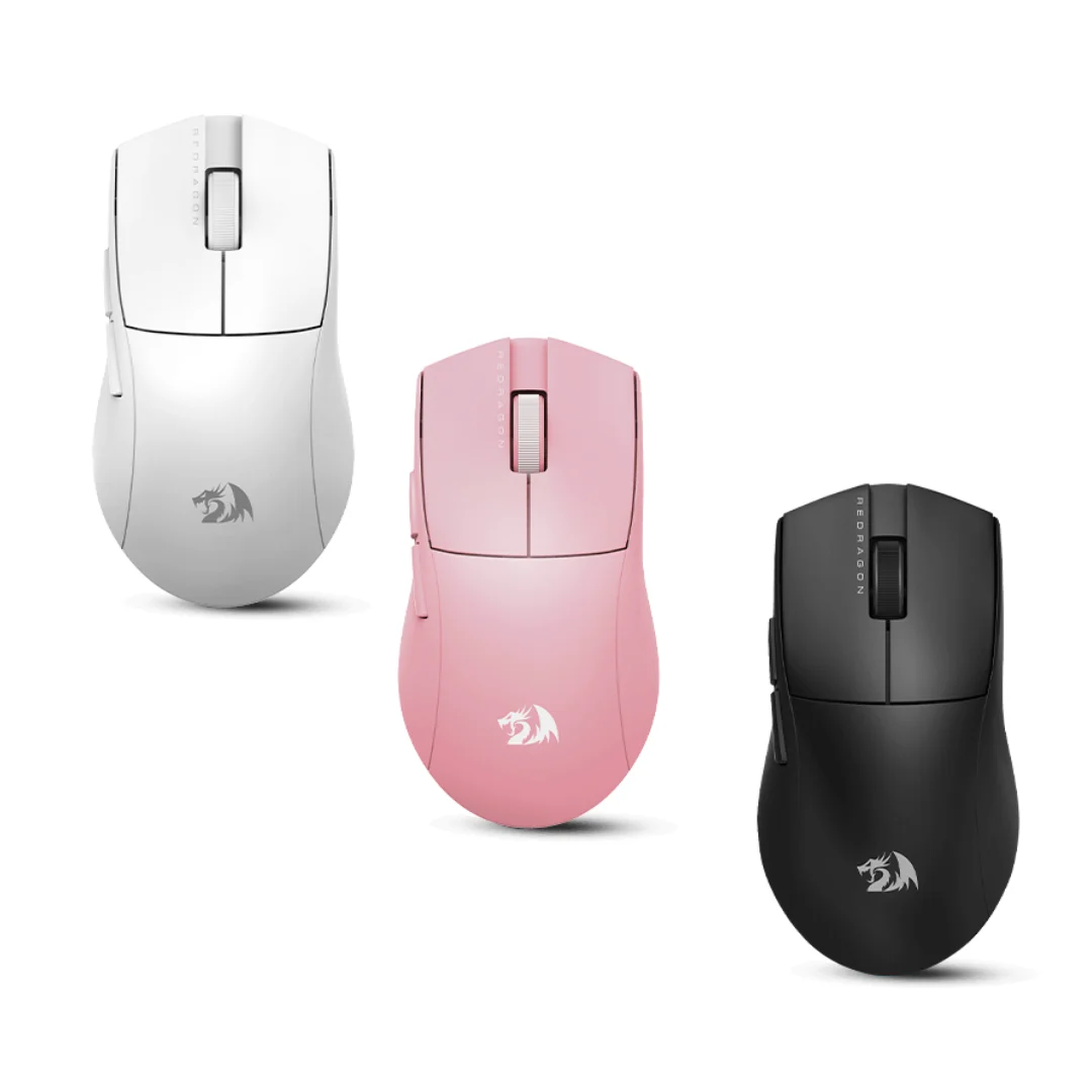 REDRAGON-2 MOUSE REDRAGON KING PRO 4K (M916) NEGRO/ BLANCO/ ROSA - Imagen 1