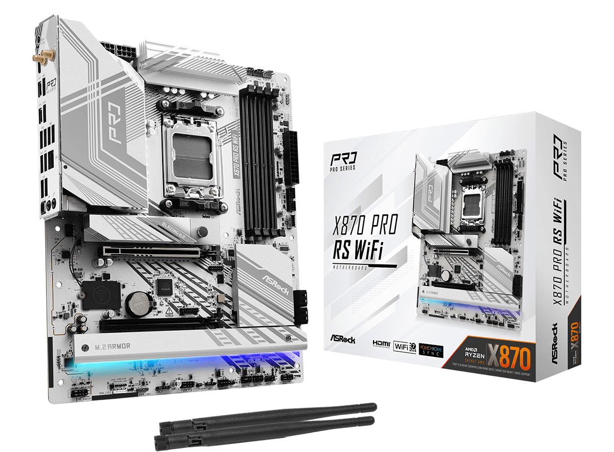 X870 Pro RS WiFi(L1) BOARD ASROCK X870 PRO RS WIFI AM5 - Imagen 1