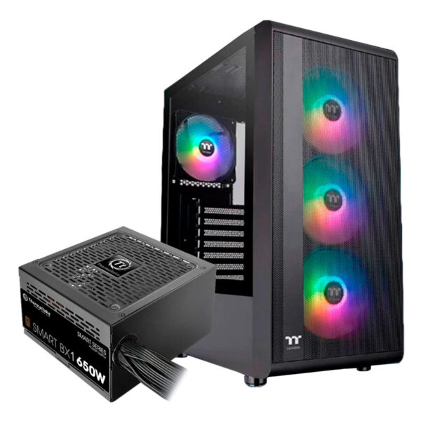 CHASIS THERMALTAKE S200 TG ARGB 4FAN 650W BRONZE NEGRO