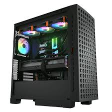 CAJA COUGAR AIRFACE PURE RGB NEGRA 3 FAN RGB V TEMPLADO