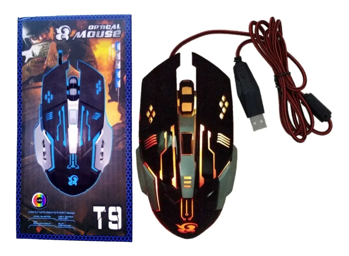 mouse-t9 MOUSE ALAMBRICO GAMER T9 - Imagen 1