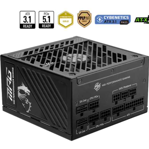 FUENTE DE PODER MSI 850W 80 PLUS GOLD (A850GS PCIE5)
