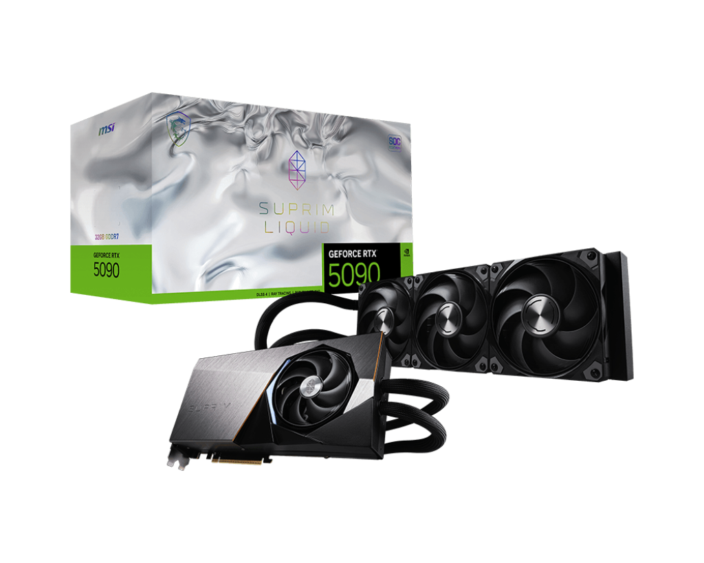 1024 (1) TARJETA DE VIDEO MSI SUPRIM LIQUID SOC RTX 5090 32GB - Imagen 1