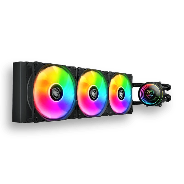 610 (2) REFRIGERACION LIQUIDA COUGAR POSEIDON ELITE 360 RGB NEGRA Y BLANCA - Imagen 1