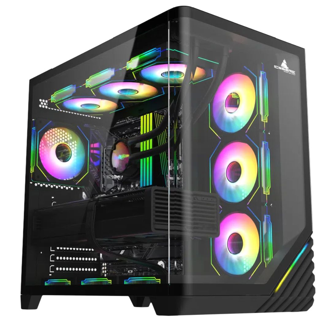 PORTATIL-10 CHASIS CRYSTAL WAVE L NEGRO - Imagen 1