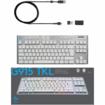 TECLADO MECANICO INALAMBRICO LOGITECH G915 TKL LIGHTSPEED RGB BLANCO - Imagen 2