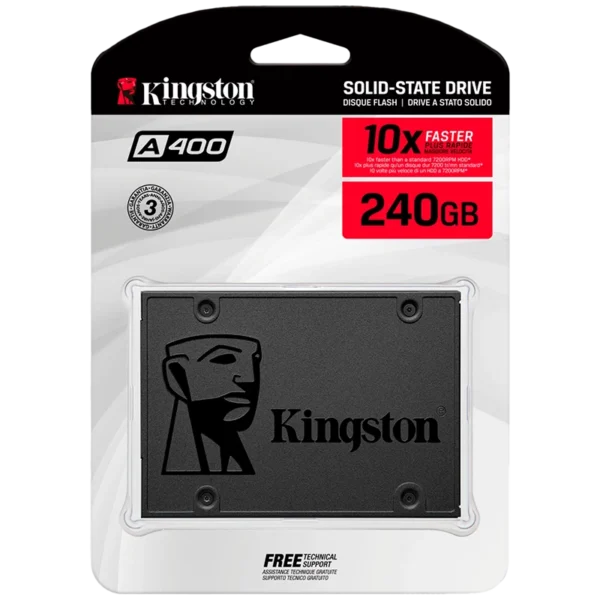 UNIDAD SOLIDA KINGSTON 2.5" A400 240GB (DRAM LESS)