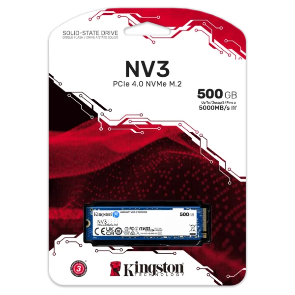 DISCO SOLIDO M.2 KINGSTON NV3 500GB 6000/4000 MB/s (M.2 2230)