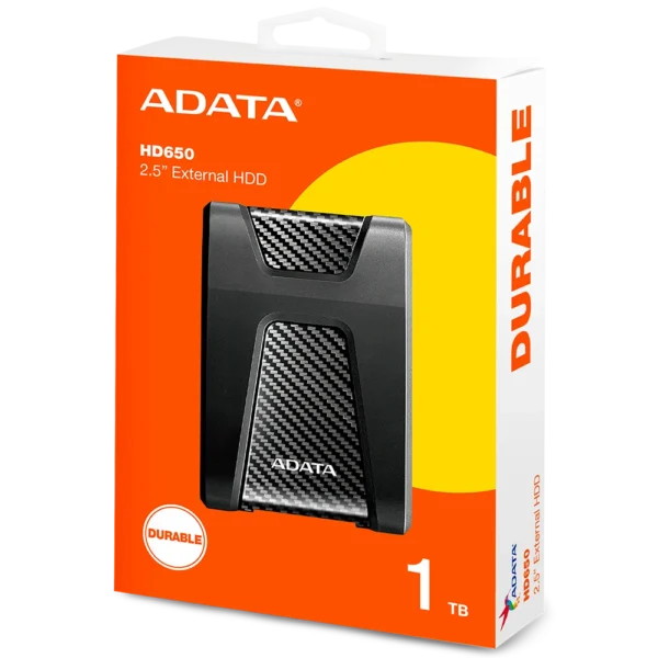 DISCO DURO ADATA EXTERNO 1TB 2.5" HD650 NEGRO