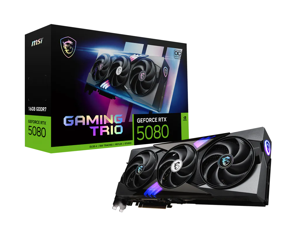 product_173710004234f04a0f44dd01f025e8bee23592ca90 TARJETA DE VIDEO MSI GAMING TRIO OC GEFORCE RTX 5080 16GB - Imagen 1