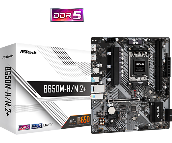 BOARD ASROCK B650M-H/M.2 AM5