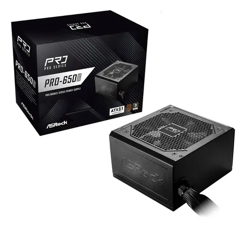 FUENTE DE PODER ASROCK PRO 650W 80 PLUS BRONZE