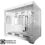 CHASIS M-ATX GAMDIAS AURA GC10M V2 ARGB 6 FANS (BLANCO)