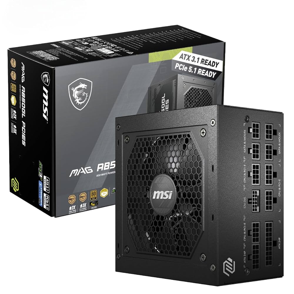 2-2 FUENTE DE PODER MSI MAG A850GL 850W 80 PLUS GOLD - Imagen 1
