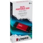 SSD EXTERNO KINGSTON DUAL PORTABLE 2TB USB-A USB-C