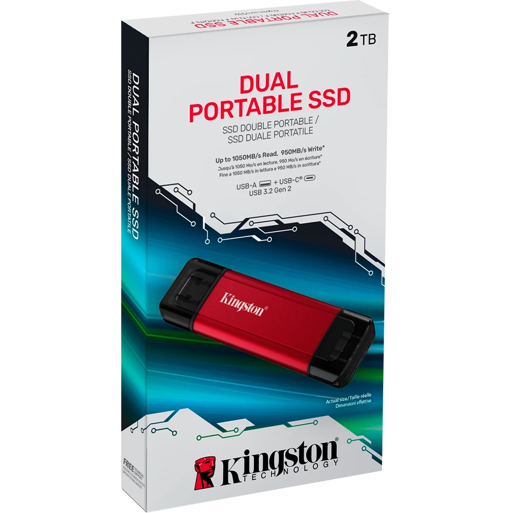 Product_202512151823281339324224.DUAL-2 SSD EXTERNO KINGSTON DUAL PORTABLE 2TB USB-A USB-C - Imagen 1