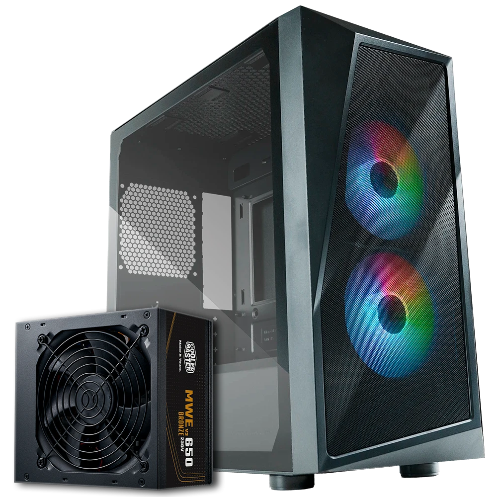 Product_20260506102836754519659.CM-CMP320 CHASIS MINI-TOWER COOLER MASTER CMP 320 + FUENTE 650W 80 PLUS BRONZE - Imagen 1