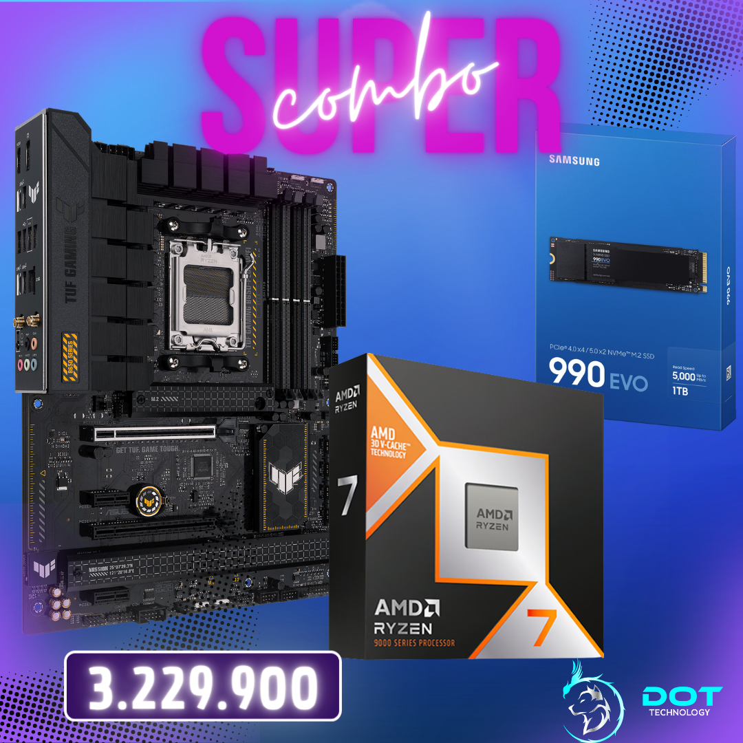 posts (6) COMBO BOARD ASUS TUF B650 + RYZEN 7 9850X3D + DISCO SOLIDO 1TB - Imagen 1