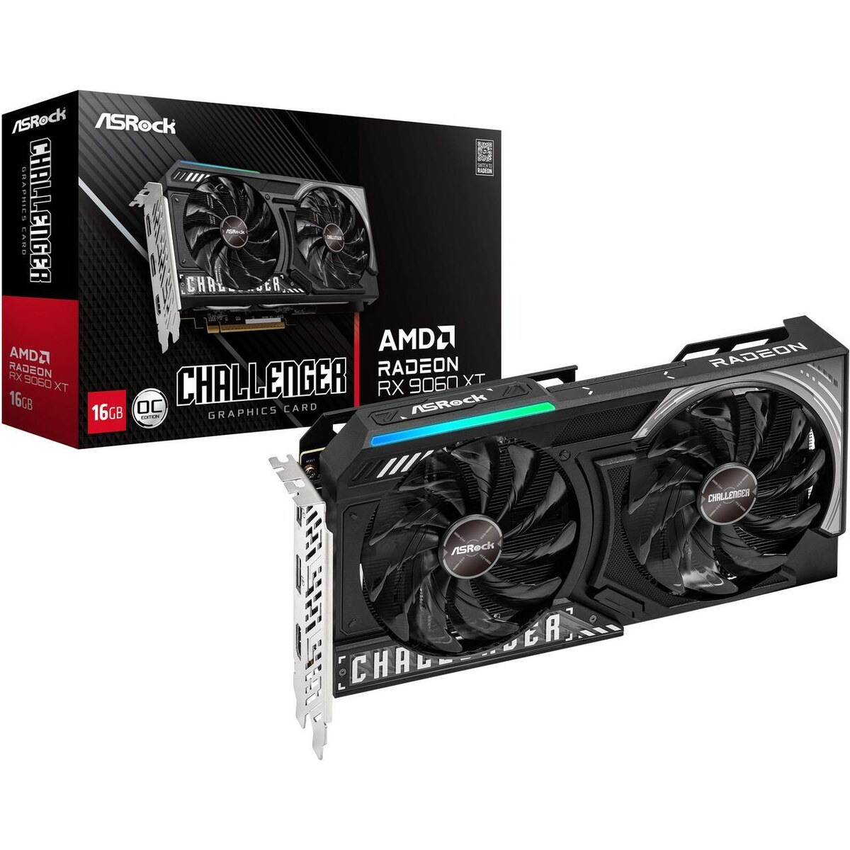 14-930-140-08_square TARJETA DE VIDEO ASROCK CHALLENGER RX 9060XT 8GB OC - Imagen 1