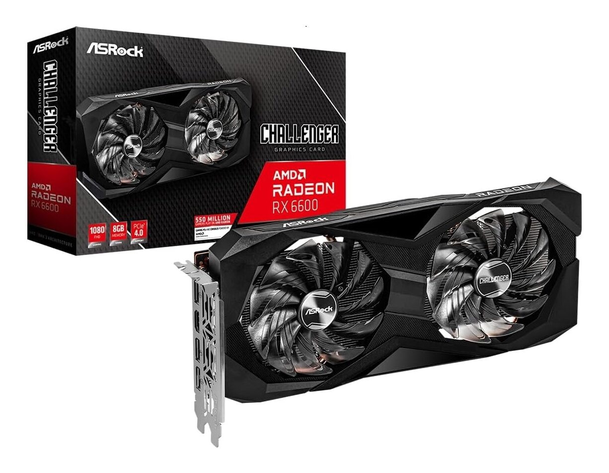 61n6JjRZBGL._AC_SL1200_ GRAFICA ASROCK CHALLENGER RX 6600 8GB (USADA) - Imagen 1