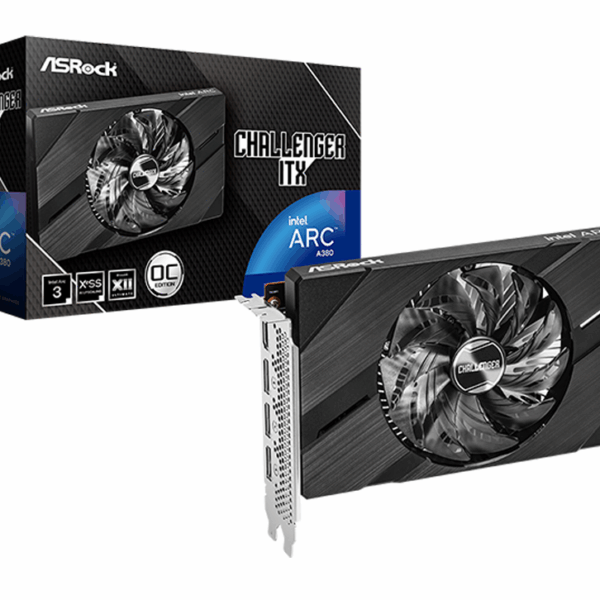 TARJETA DE VIDEO ASROCK CHALLENGER INTEL ARC A380 ITX 8GB OC