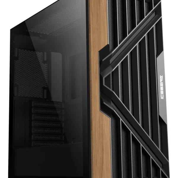 CHASIS FULL-TOWER ICEBERG WOOD VECTOR NEGRO
