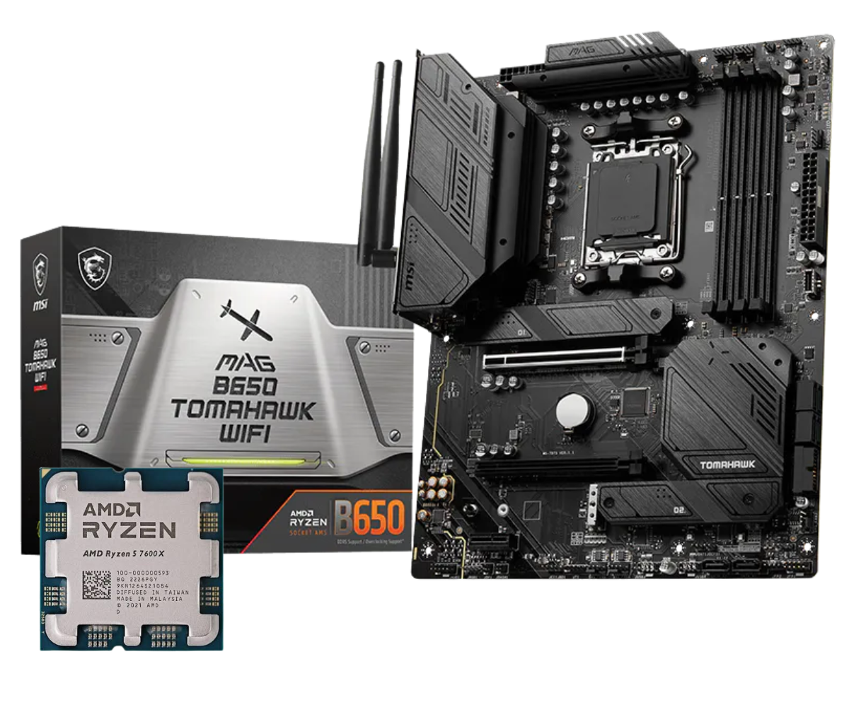 Diseño sin título (1) BOARD ASROCK B650 WIFI + RYZEN 5 7600X BLISTER - Imagen 1