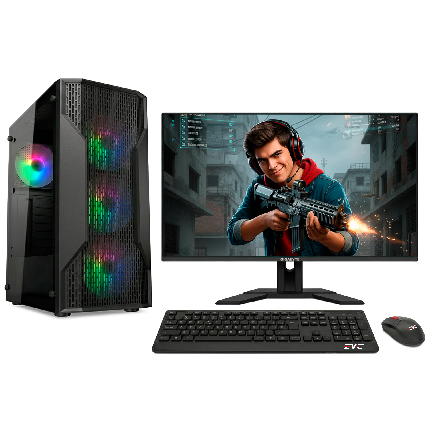 Front - DYNAMICP-A86-22 (1) PC PREENSAMBLADO 8600G RAM 8GB SSD 512GB - Imagen 1