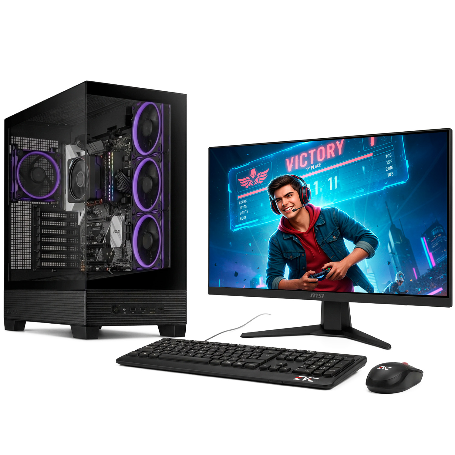 Front - DYNAMICP-A86-23 PC PREENSAMBLADO 8600G RAM 16GB SSD 512GB - Imagen 1