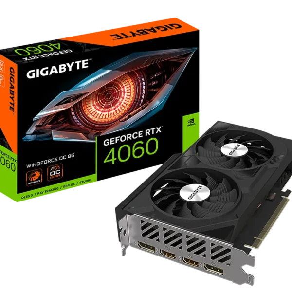 TARJETA DE VIDEO GIGABYTE RTX 4060 8GB WINDFORCE OC