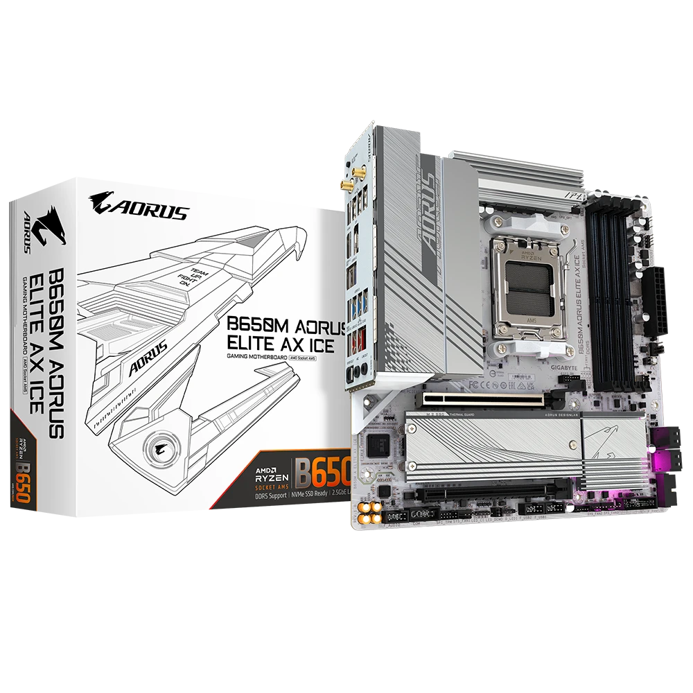 Product_202501201508511297253533.BOARD-5 BOARD GIGABYTE B650M AORUS ELITE AX ICE WIFI6E DDR5 - Imagen 1