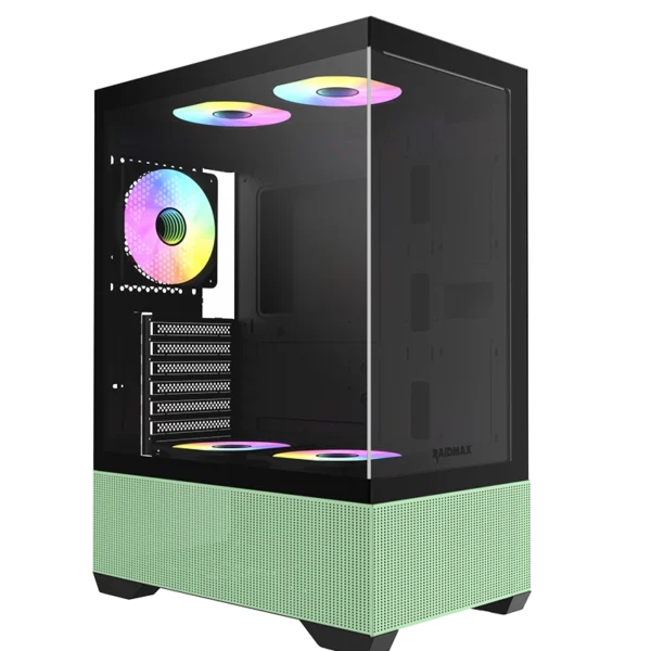 CHASIS MID-TOWER INFINITA i802 AIR AZUL Y VERDE