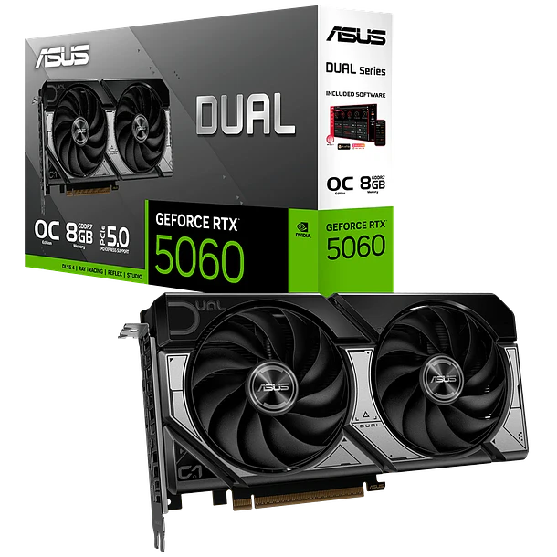 610 TARJETA DE VIDEO ASUS DUAL RTX 5060 8GB OC - Imagen 1