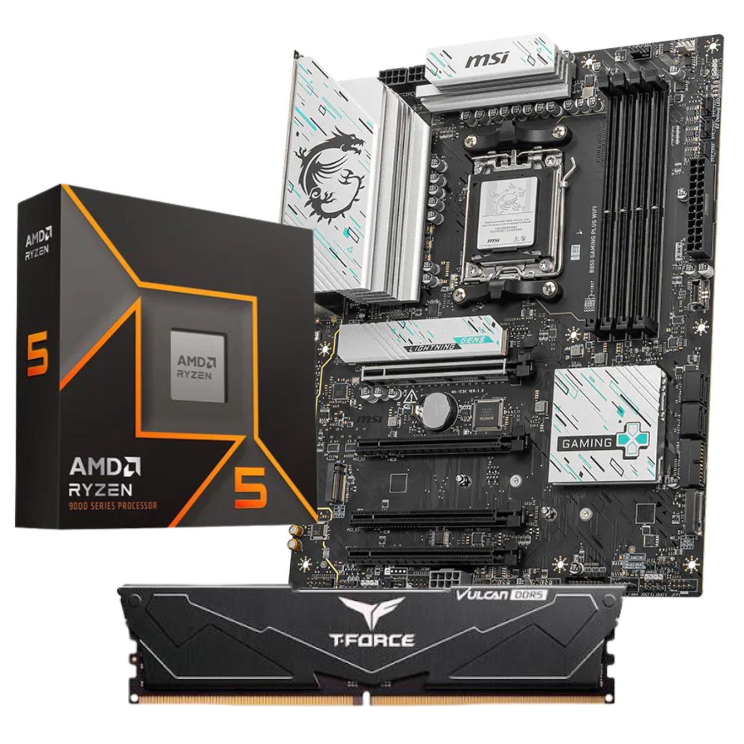 Diseño sin título (1) COMBO BOARD MSI B850 + RYZEN 5 9600X + RAM 16GB 6000MHZ - Imagen 1
