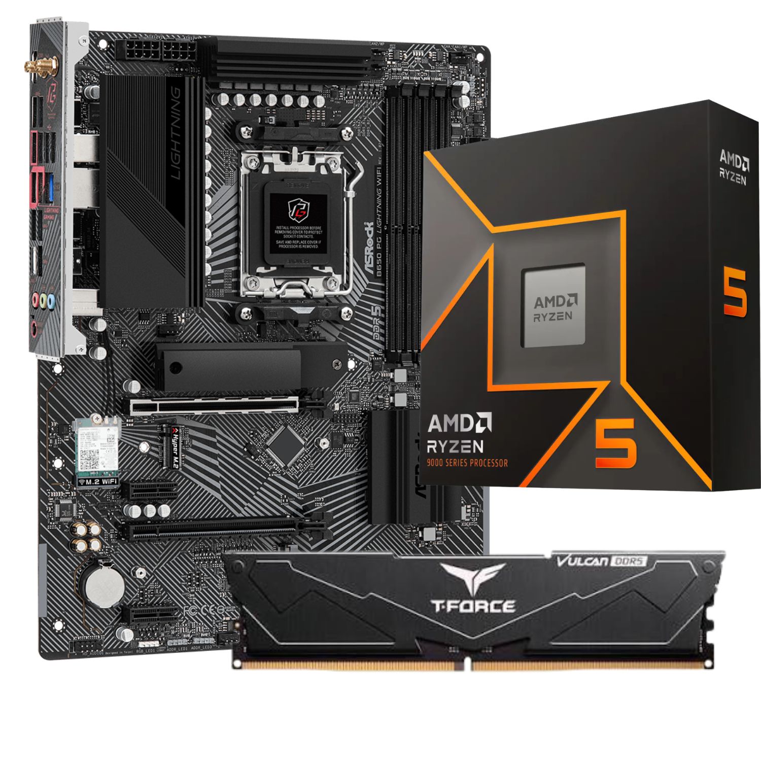 Diseño sin título (3) COMBO BOARD ASROCK B650M + RYZEN 5 9600X + RAM 16GB 6000MHZ - Imagen 1