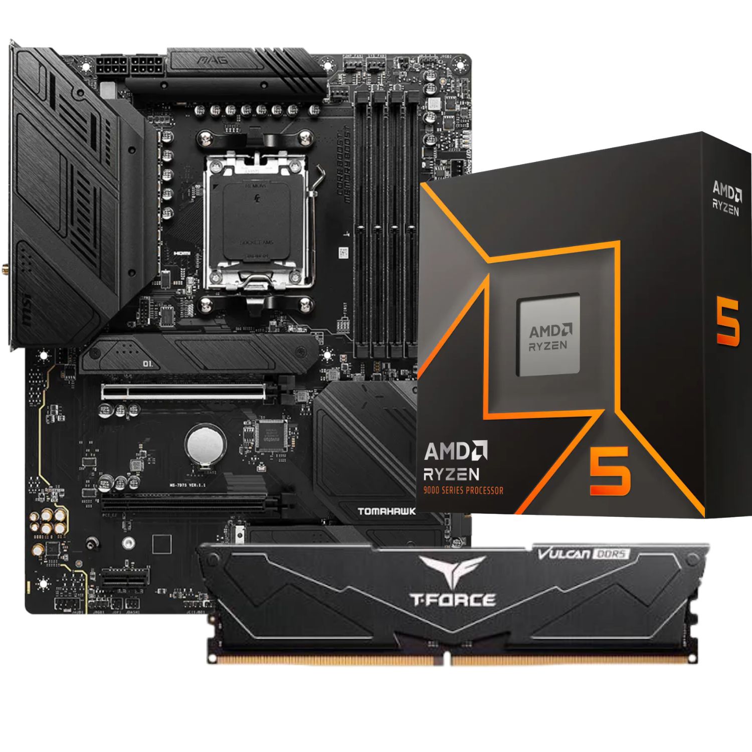 Diseño sin título COMBO BOARD MSI B650 + RYZEN 5 9600X + RAM 16GB 6000MHZ - Imagen 1