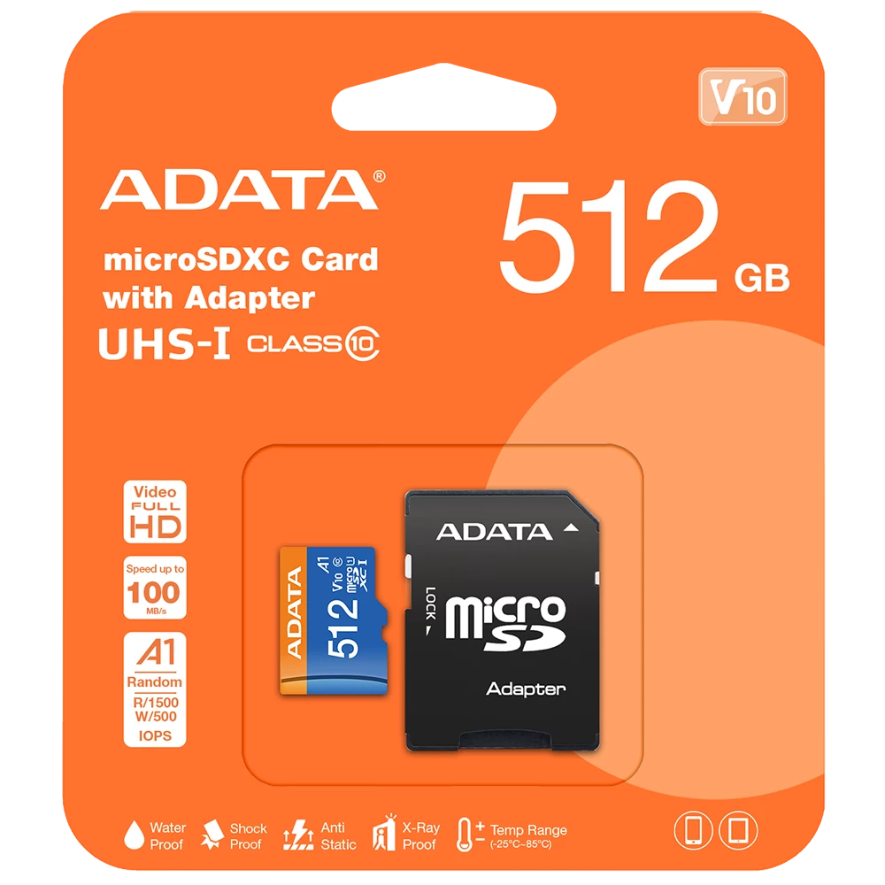 Product_202404151715511611829161.512GB PERFIL MEMORIA MICRO SD 512GB ADATA PREMIER CLASE 10 - Imagen 1