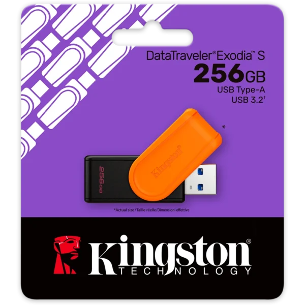 MEMORIA USB KINGSTON DATATRAVELER EXODIA S 256GB 3.2