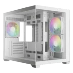 CHASIS MICRO-TOWER GAMDIAS AURA GC10M V2 3 FAN BLANCO Y NEGRO - Imagen 2