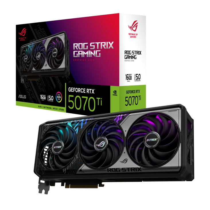 h732 TARJETA DE VIDEO ASUS ROG STRIX RTX 5070TI 16GB (PREVENTA) - Imagen 1