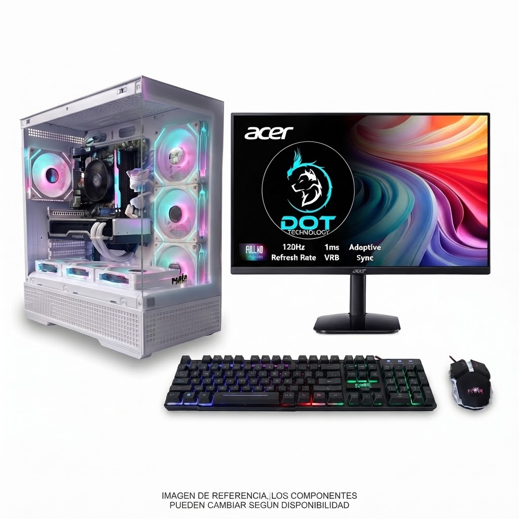 5cde5b63-d45c-49c9-8a01-ee9675084d35 COMPUTADOR DE MESA GAMER DOT RYZEN 5 5500X3D + RTX 5060 8GB + 16GB SSD 512GB - Imagen 1
